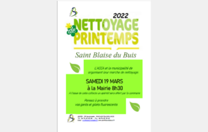 nettoyage de Printemps à St Blaise du Buis